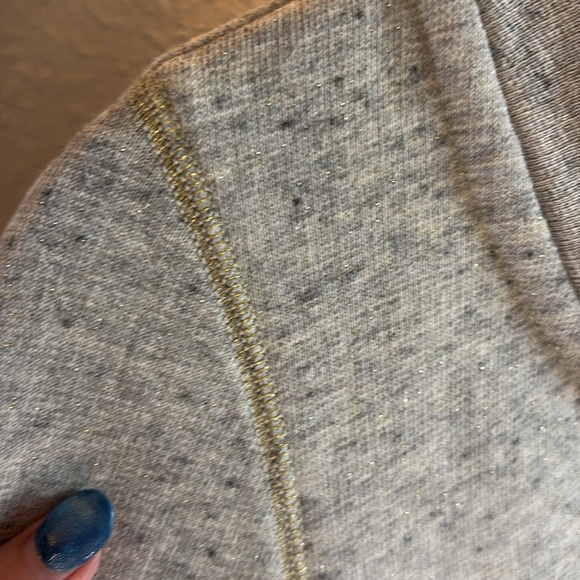 TOMMY BAHAMA Cotton Blend Sparkling Sands Lace Up Gray Tunic Top/ Size Small - Picture 8 of 11